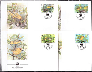 Барбадос, 1991, Желтый Соловей, WWF, 4 КПД